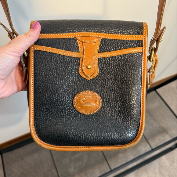 Dooney & Bourke Vintage Black and Brown Outback Crossbody Bag - Picture 3 of 12